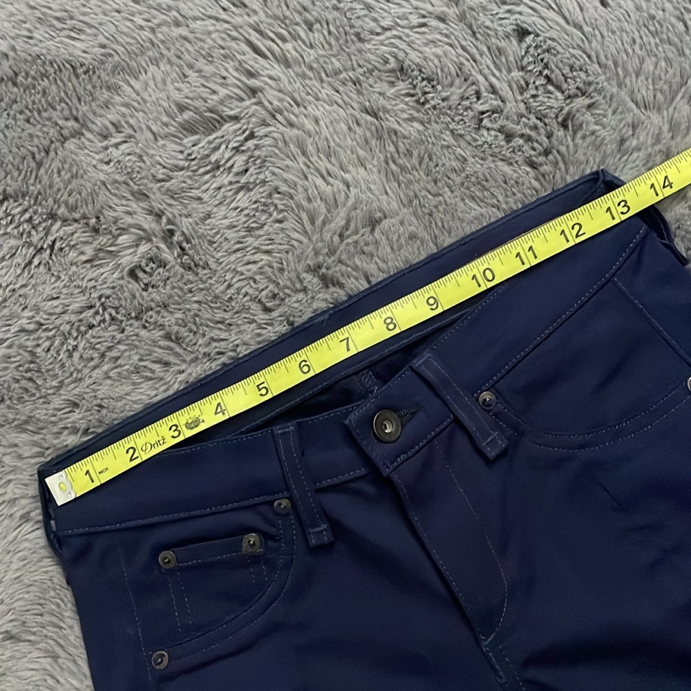 rag & bone Grand Prix Navy and Black Jean with Leather Accents - Picture 9 of 11
